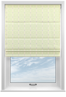 Opulent Scallop, Pistachio - Twist&Fit Roman Blind